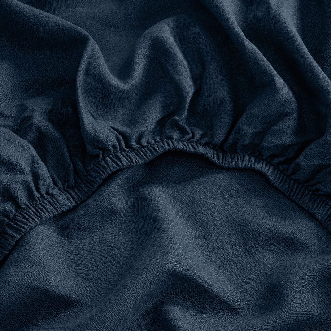 French Flax Linen Sheet Set in Indigo - Main Image