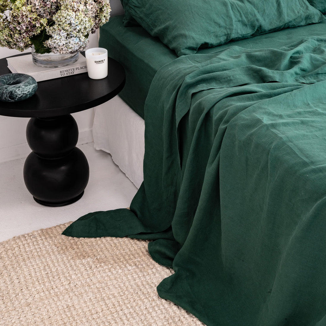 jade linen flat sheet
