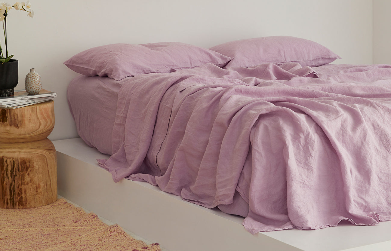 Lilac French Linen Bedding Lookbook