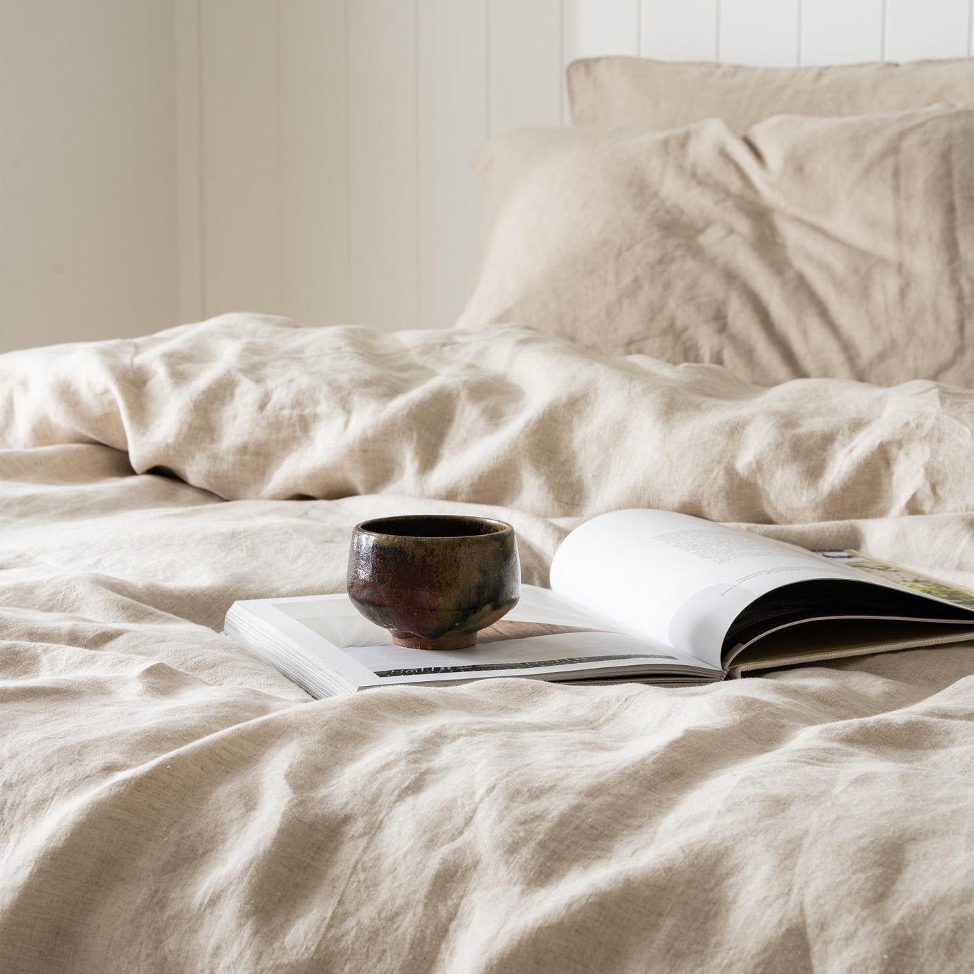 French Flax Linen Quilt Cover Set in Natural