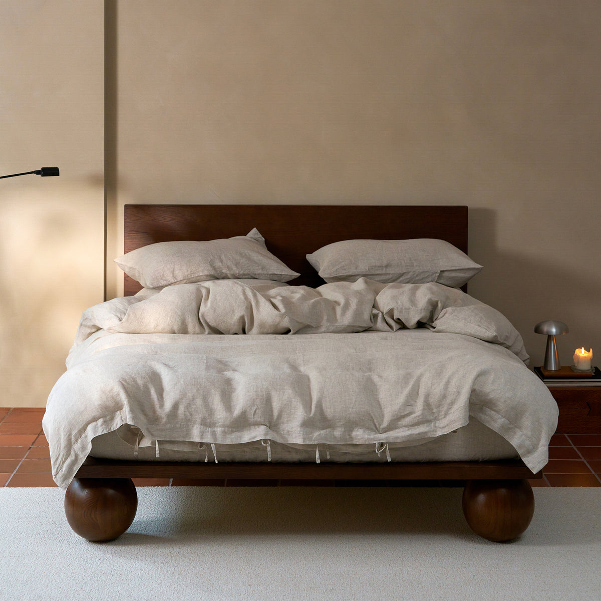 French Flax Linen Quilt Cover in Natural