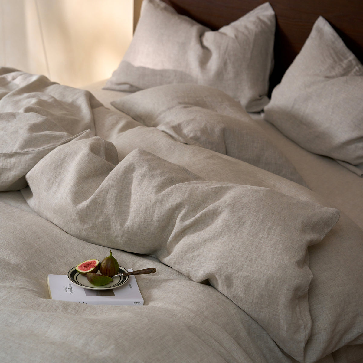 French Flax Linen Quilt Cover in Natural