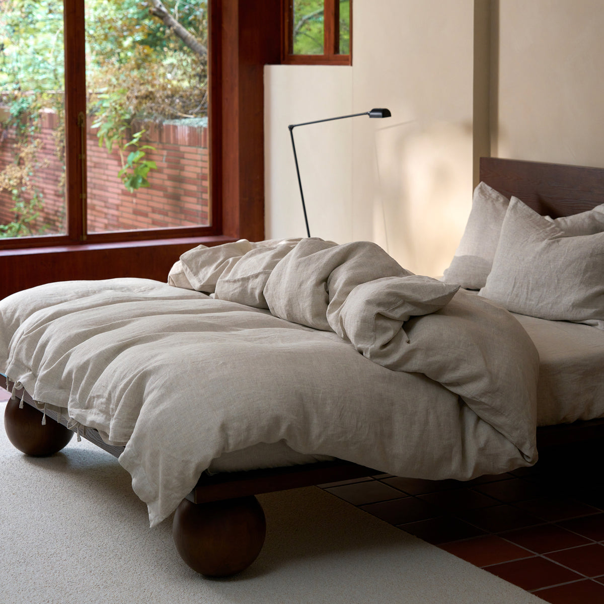 French Flax Linen Quilt Cover in Natural