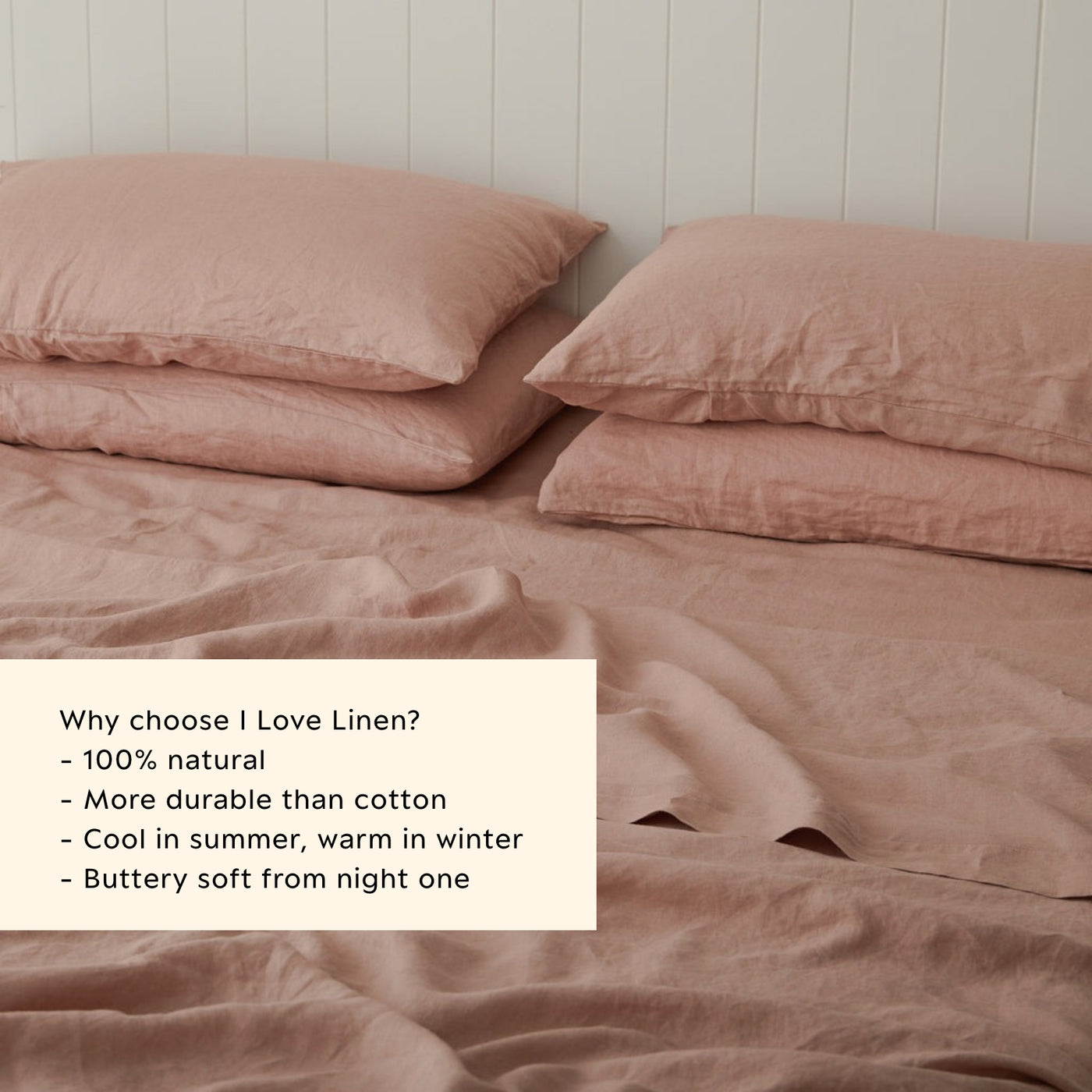 French Flax Linen Sheet Set in Clay