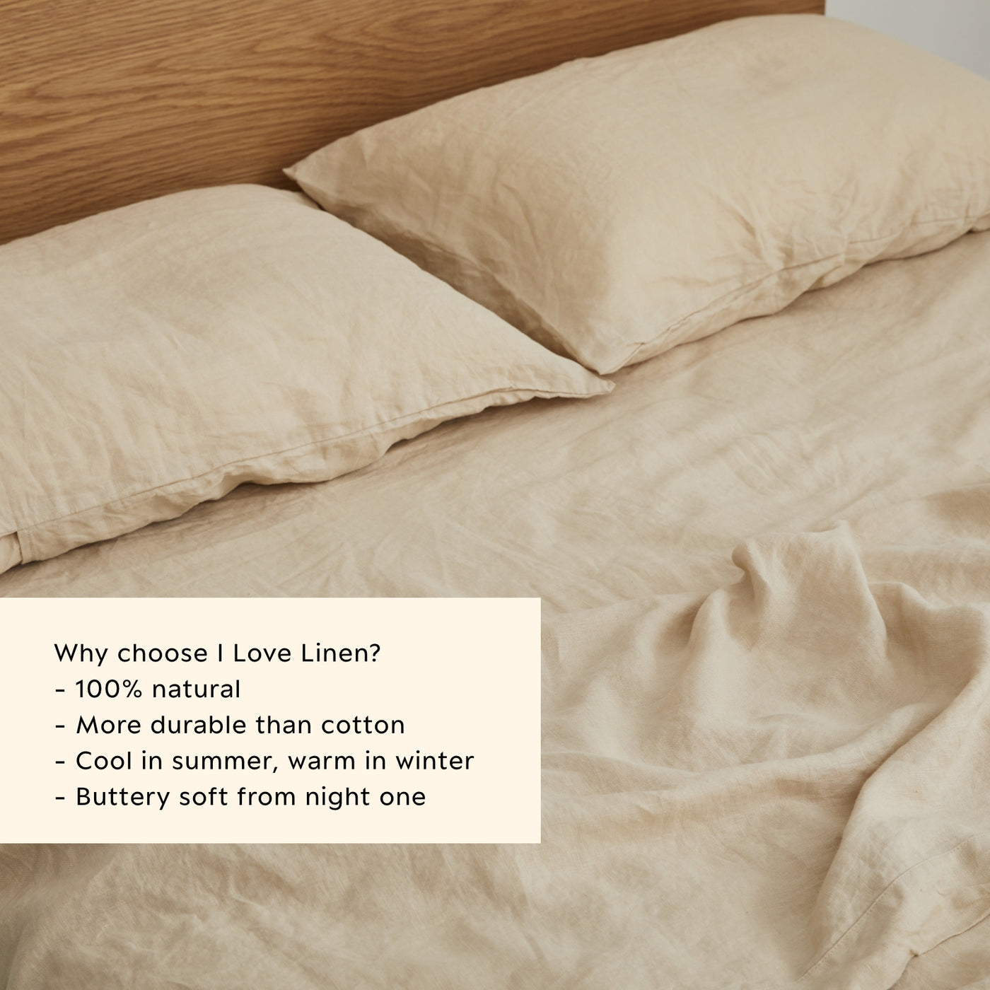 French Flax Linen Sheet Set in Creme