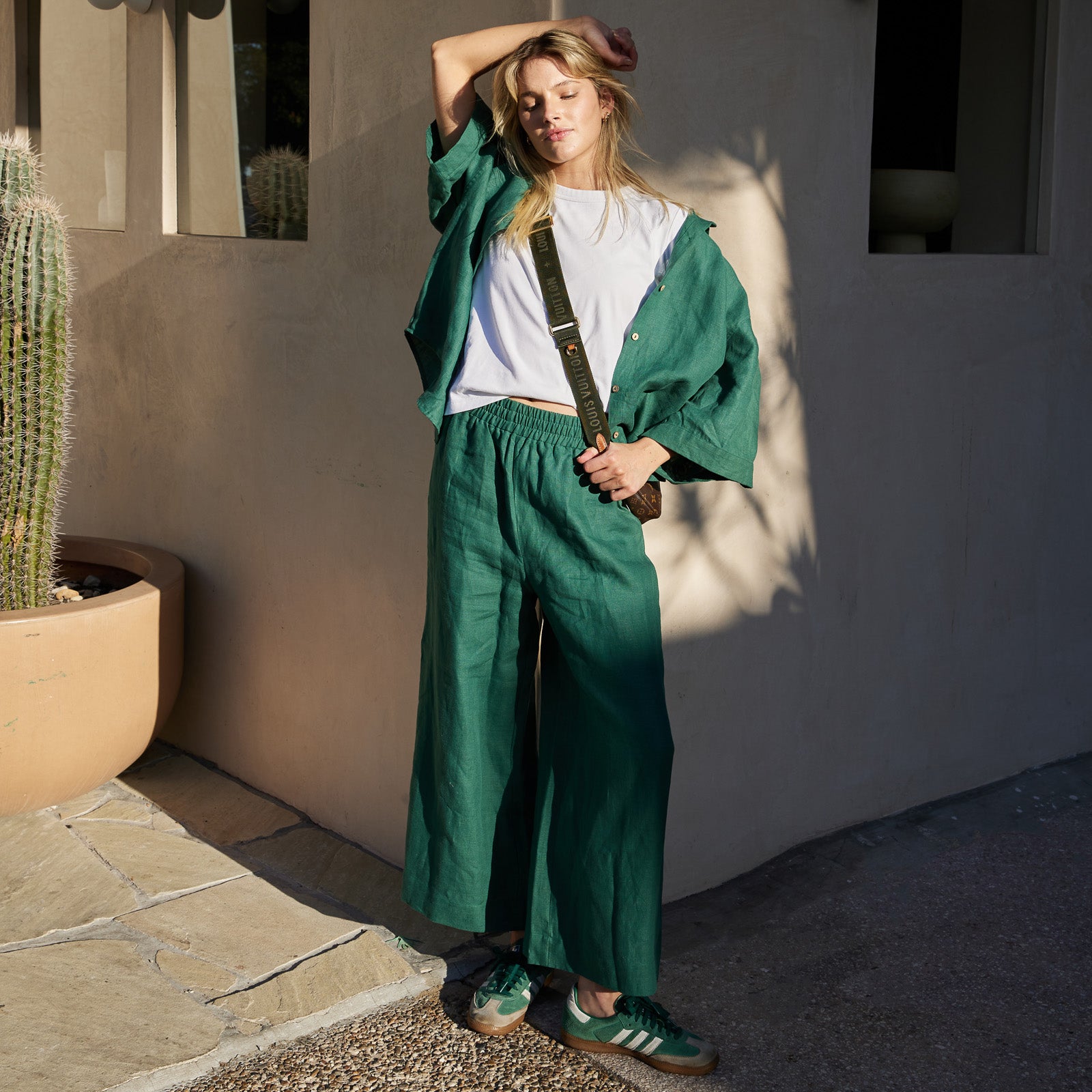 愛*ん様 30s French Linen L/P French Flax Linen Lounge Pant in Jade – I Love Linen