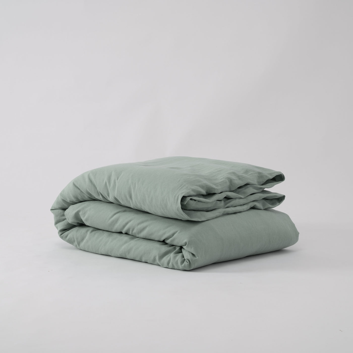 French Flax Linen Quilt Cover in Sage