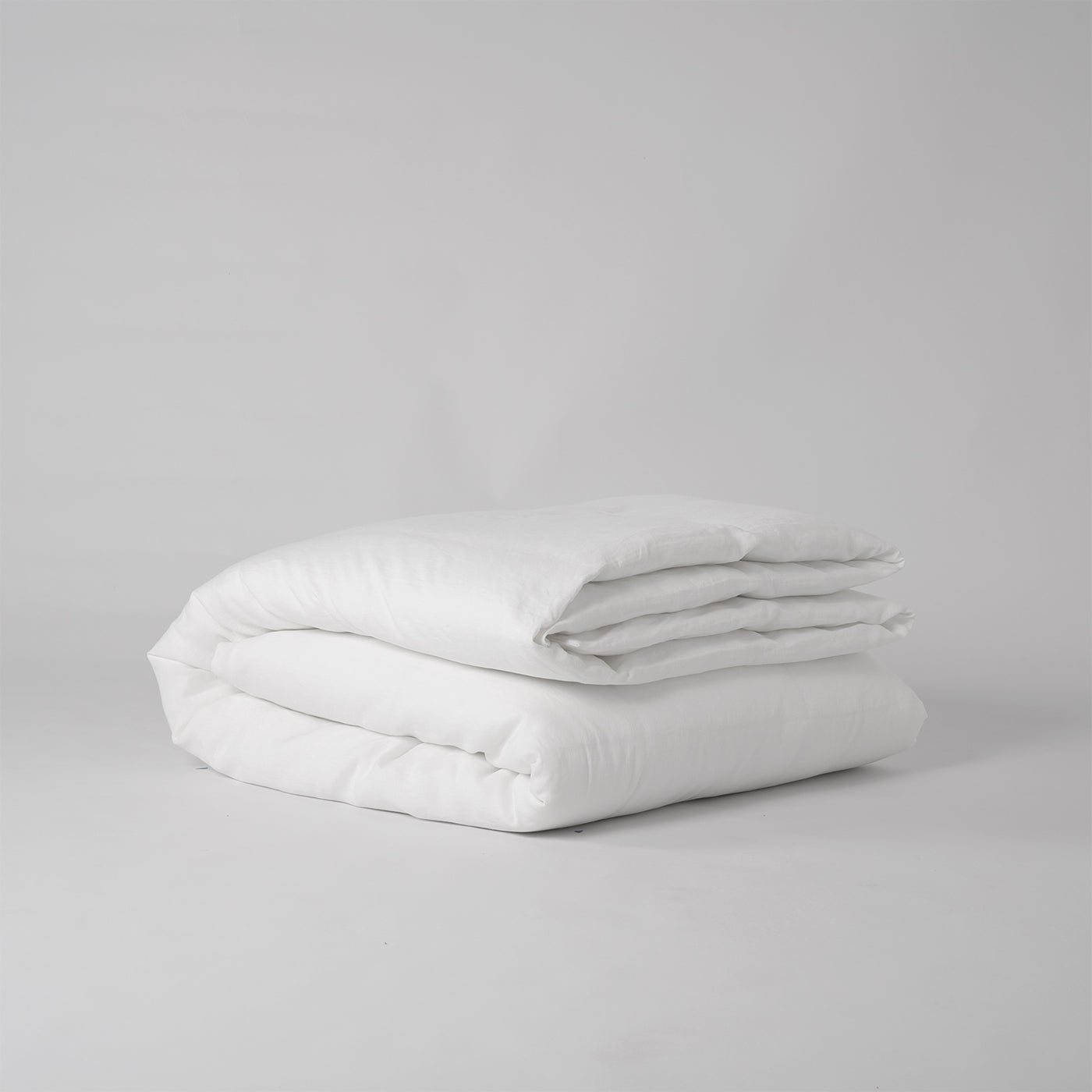 French Flax Linen Quilt Cover in White