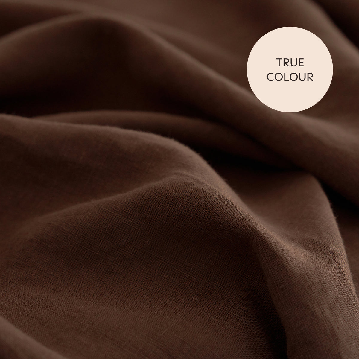 French Flax Linen Quilt Cover in Chocolate