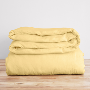 French Flax Linen Quilt Cover in Daisy