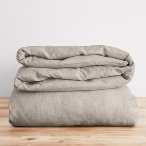 French Flax Linen Quilt Cover in Natural