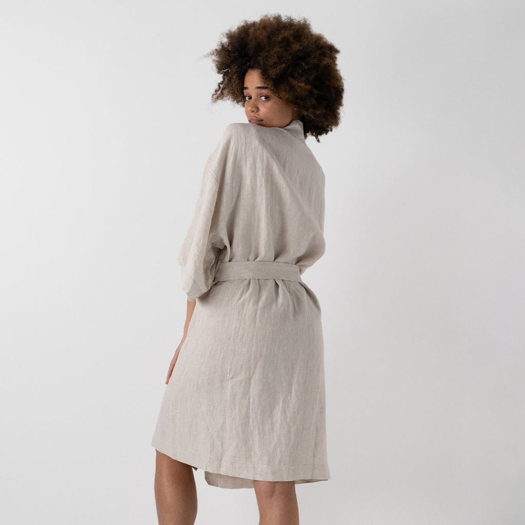 French Flax Linen Robe in Natural – I Love Linen