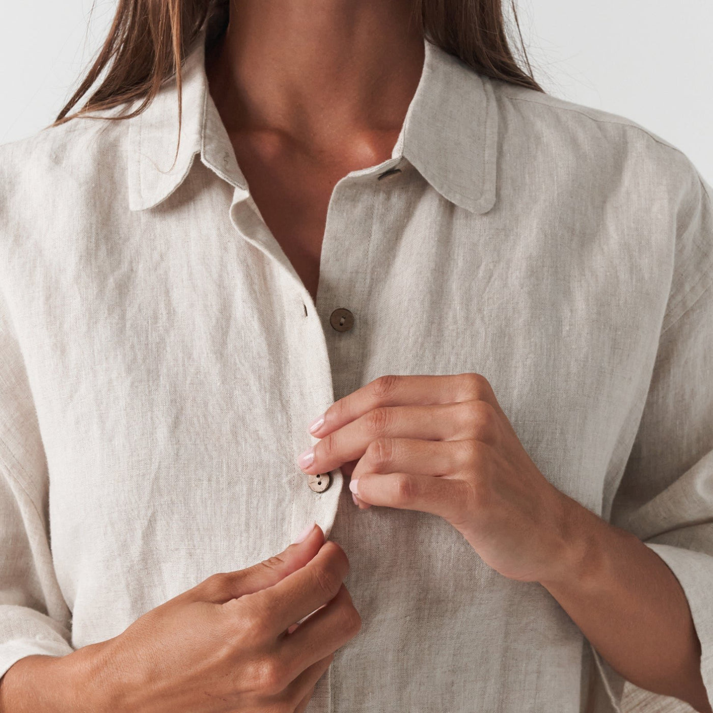 French Flax Linen Ruby Shirt in Natural