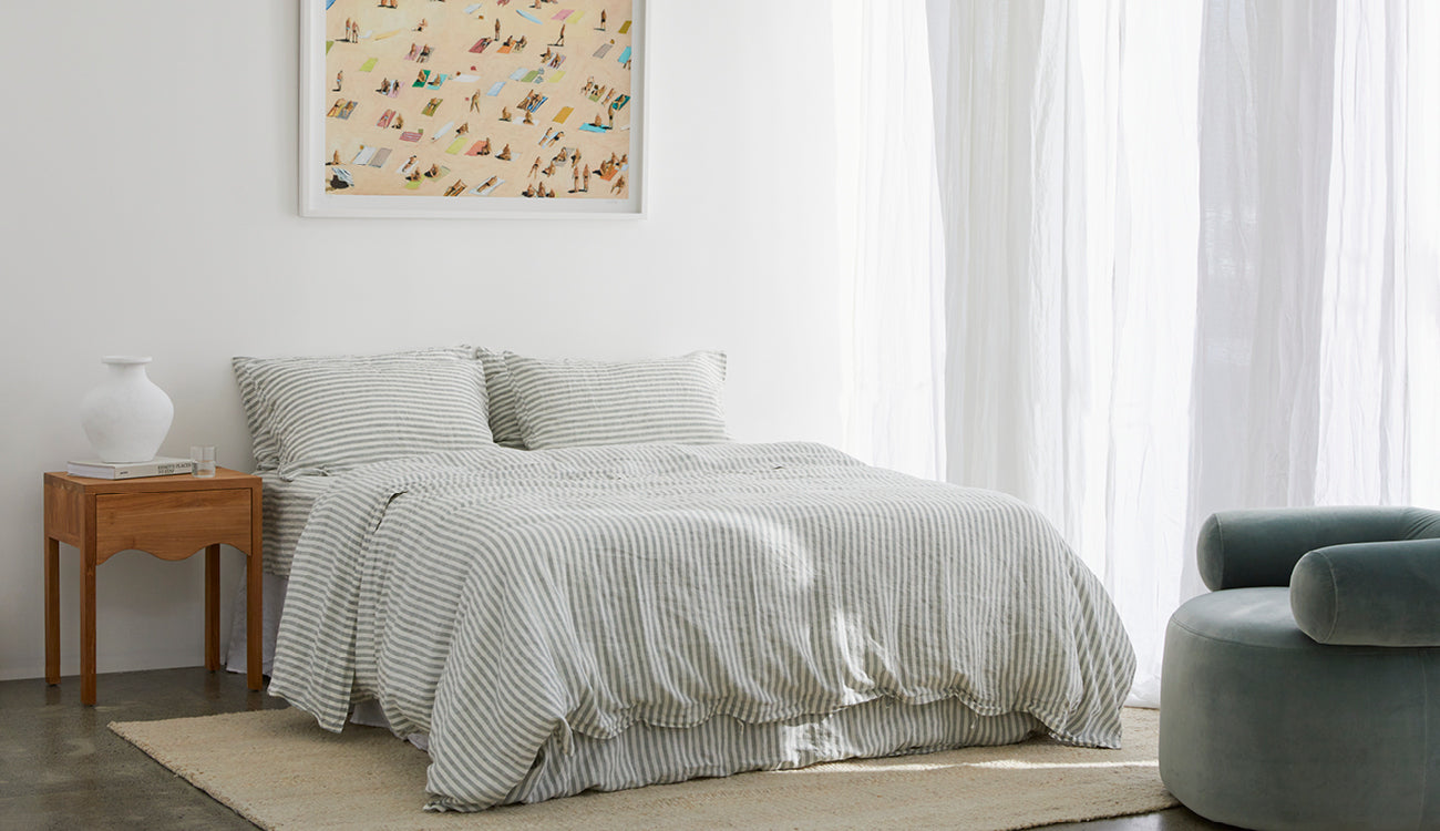 How We Style Striped Sheets | I Love Linen