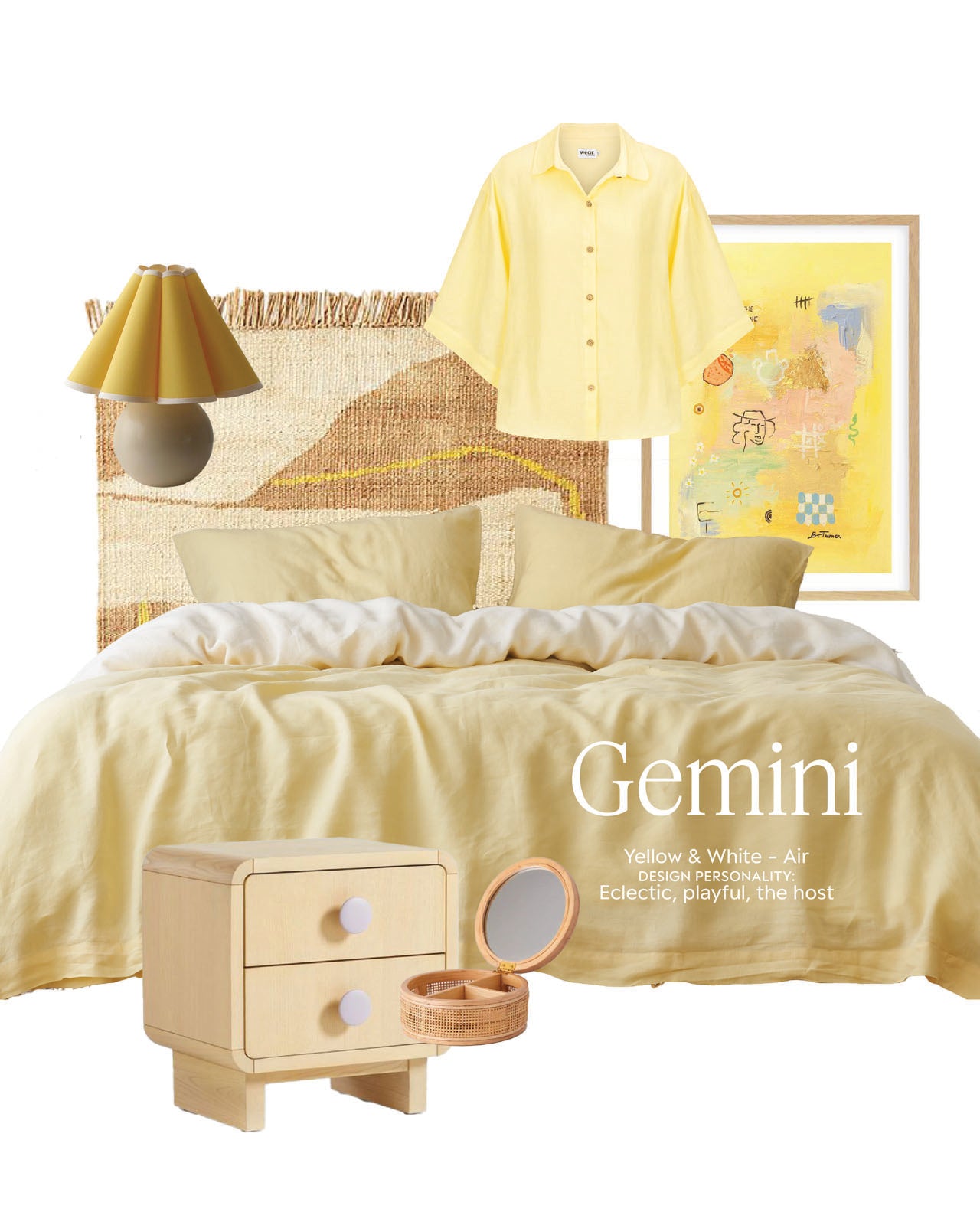 Gemini - Yellow & White