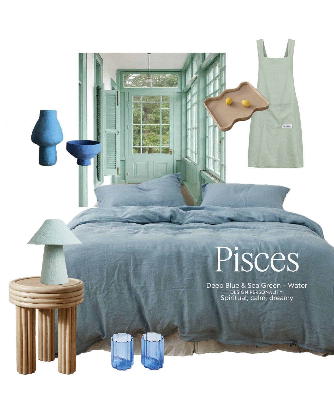 Pisces - Blue & Sea Green