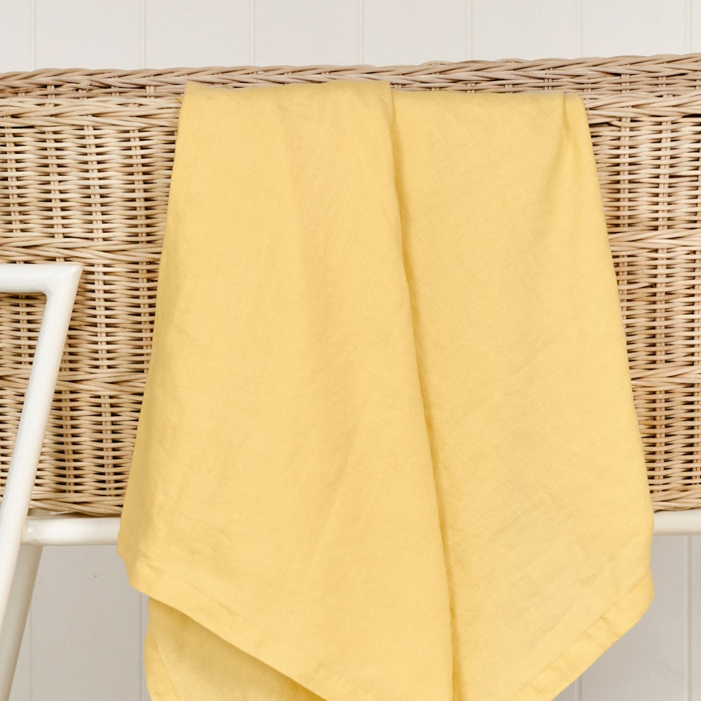 French Flax Linen Swaddle in Daisy