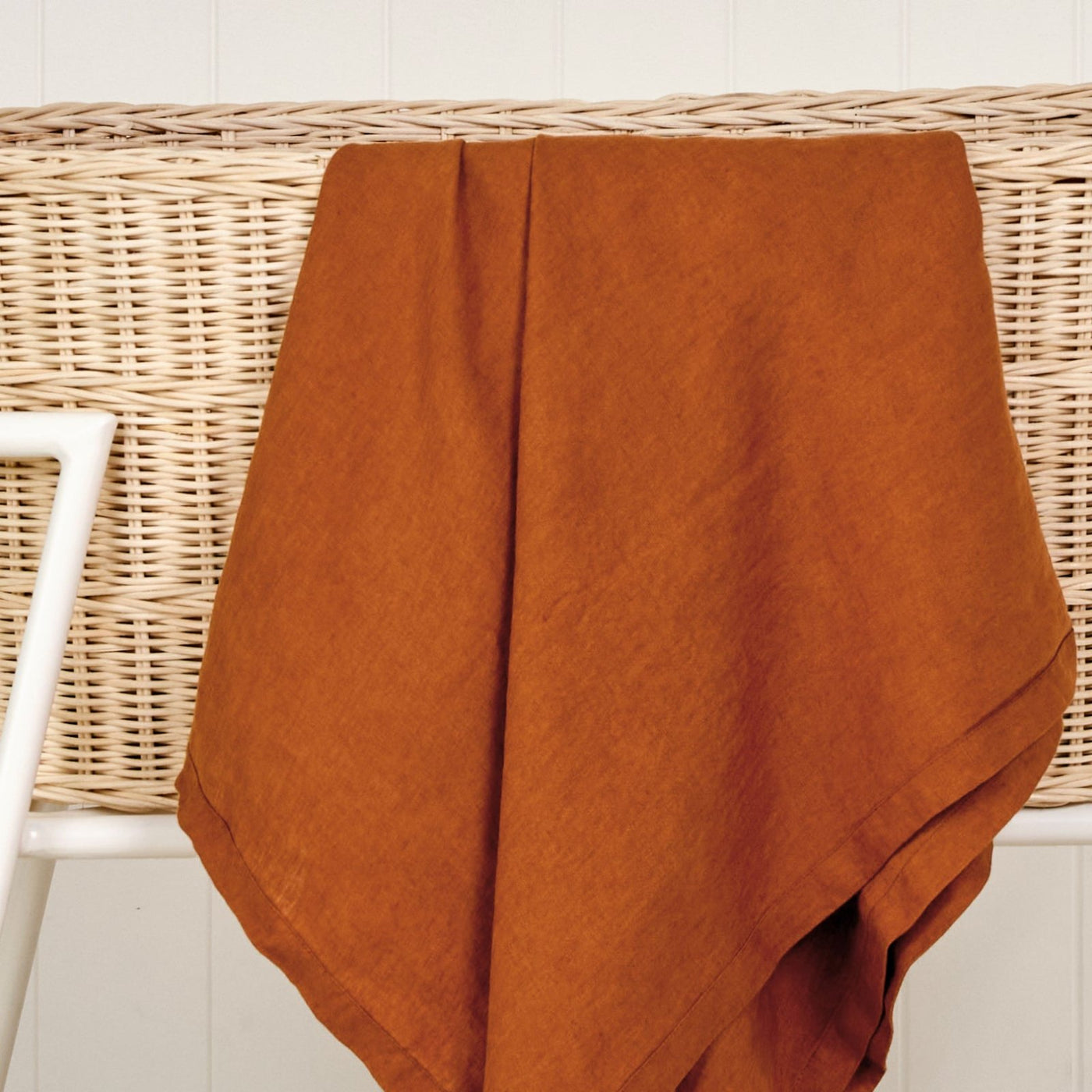 French Flax Linen Swaddle in Ochre