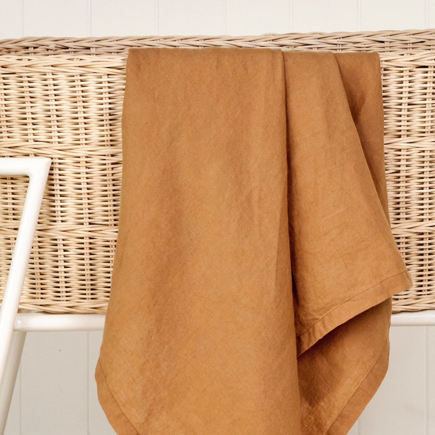 French Flax Linen Swaddle in Sandalwood