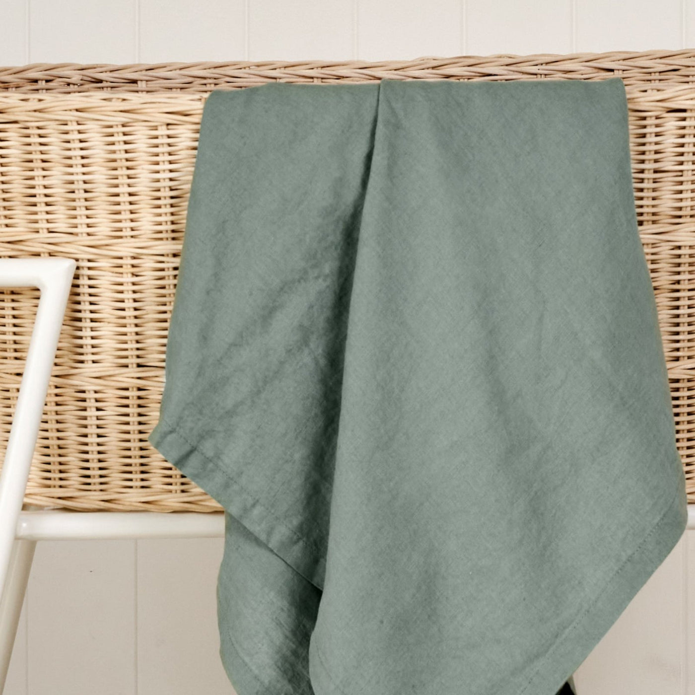 French Flax Linen Swaddle in Sage