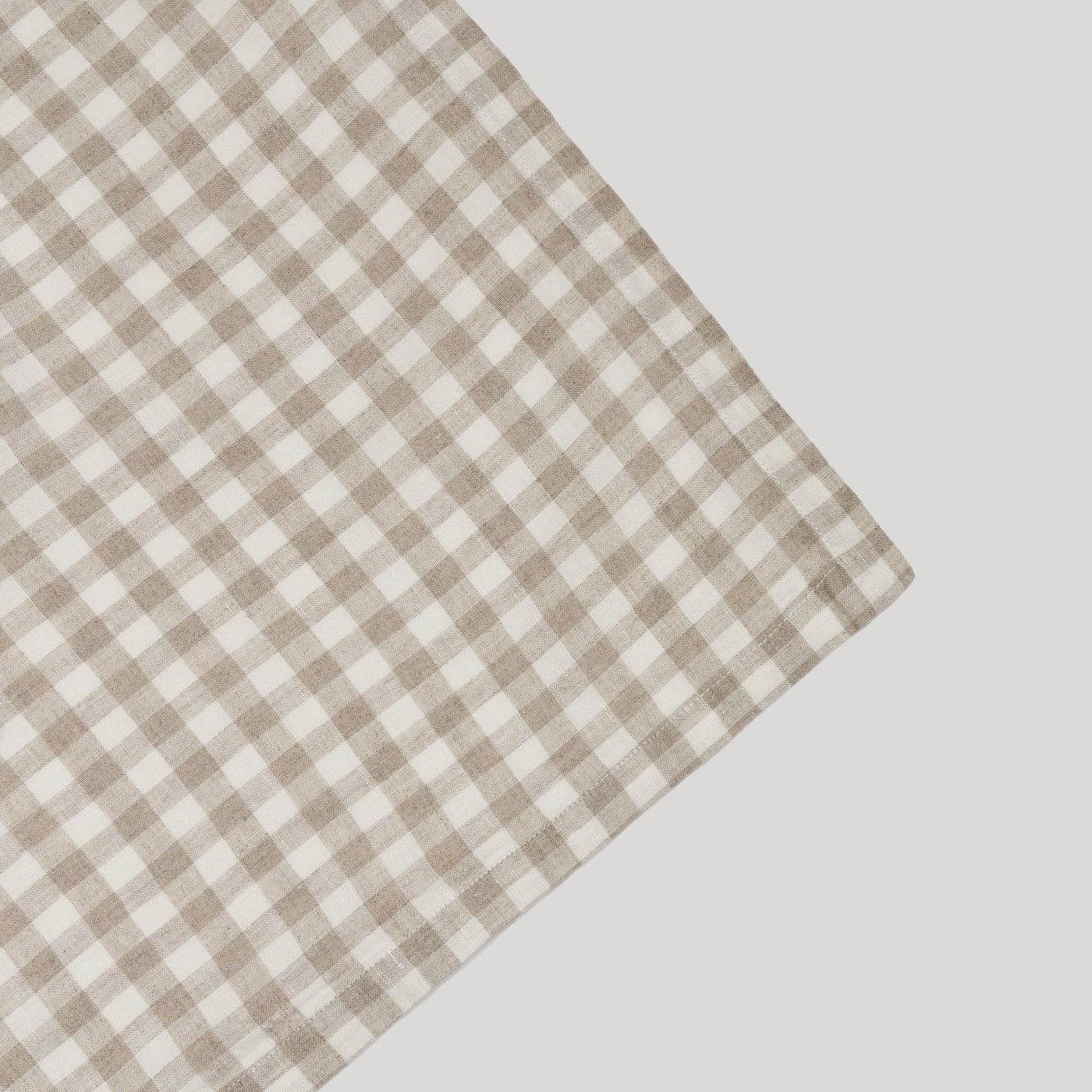 French Flax Linen Swaddle in Beige Gingham