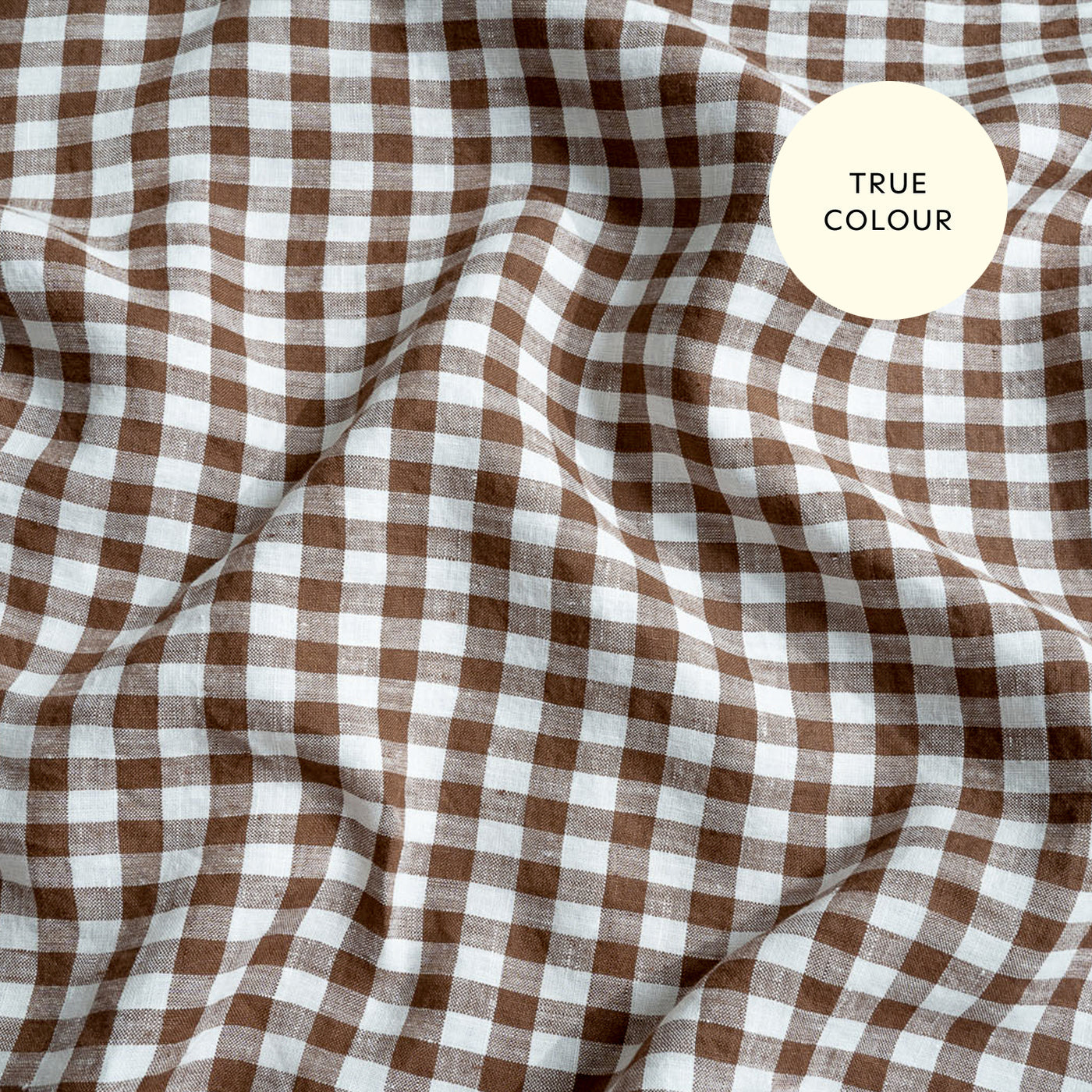 French Flax Linen Double Sided Quilt Cover SET in Chocolate/Chocolate Gingham