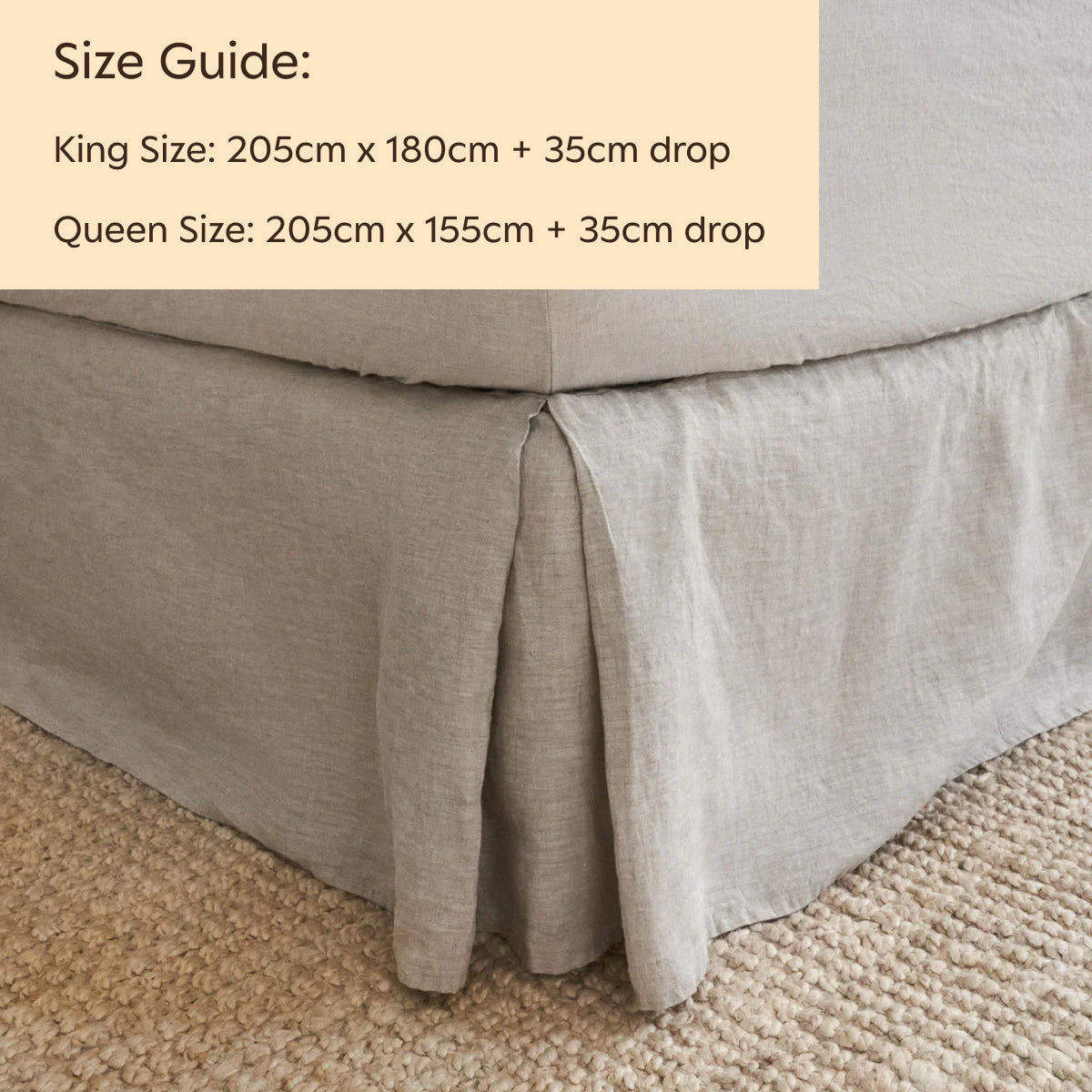 French Flax Linen Valance in Natural