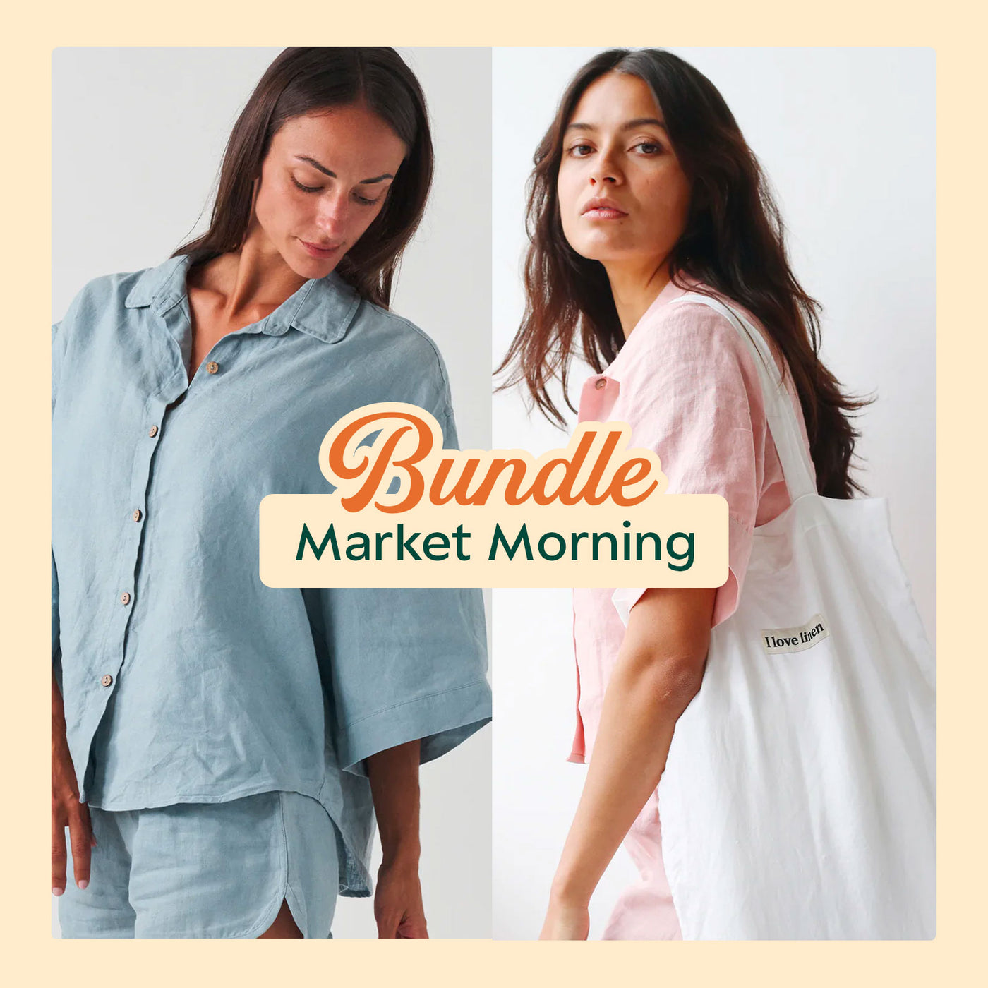 Marine Blue Ruby Shirt + White Market Bag Set
