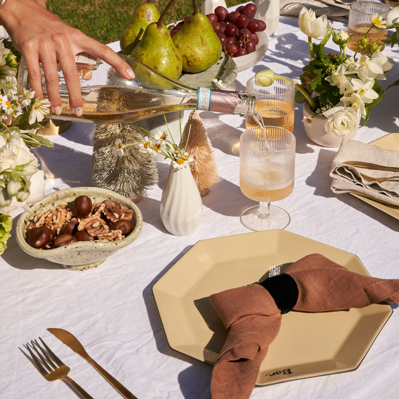 French Flax Linen Napkins (Set Of 4) in Hazelnut/Natural