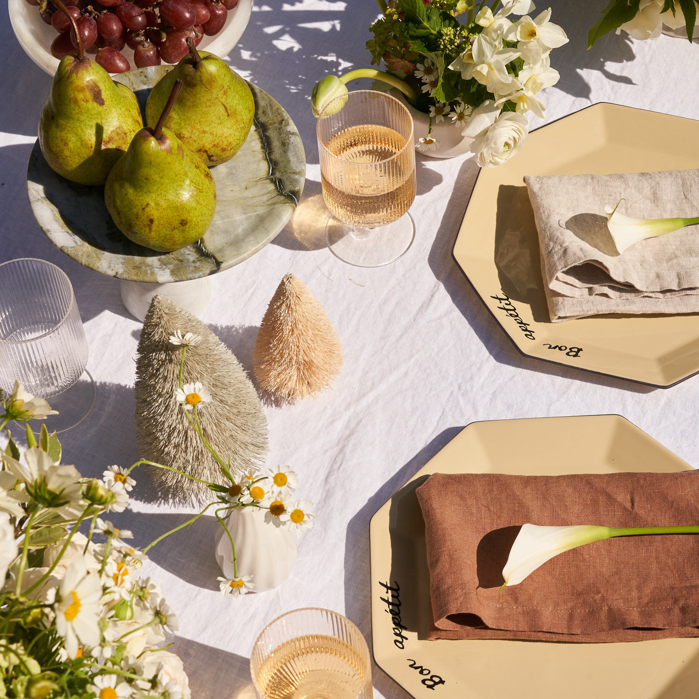 French Flax Linen Napkins (Set Of 4) in Hazelnut/Natural