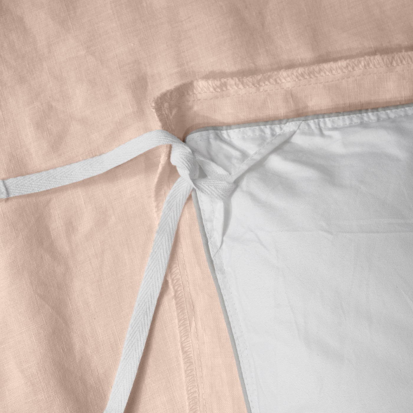 French Flax Linen Quilt Cover in Blush