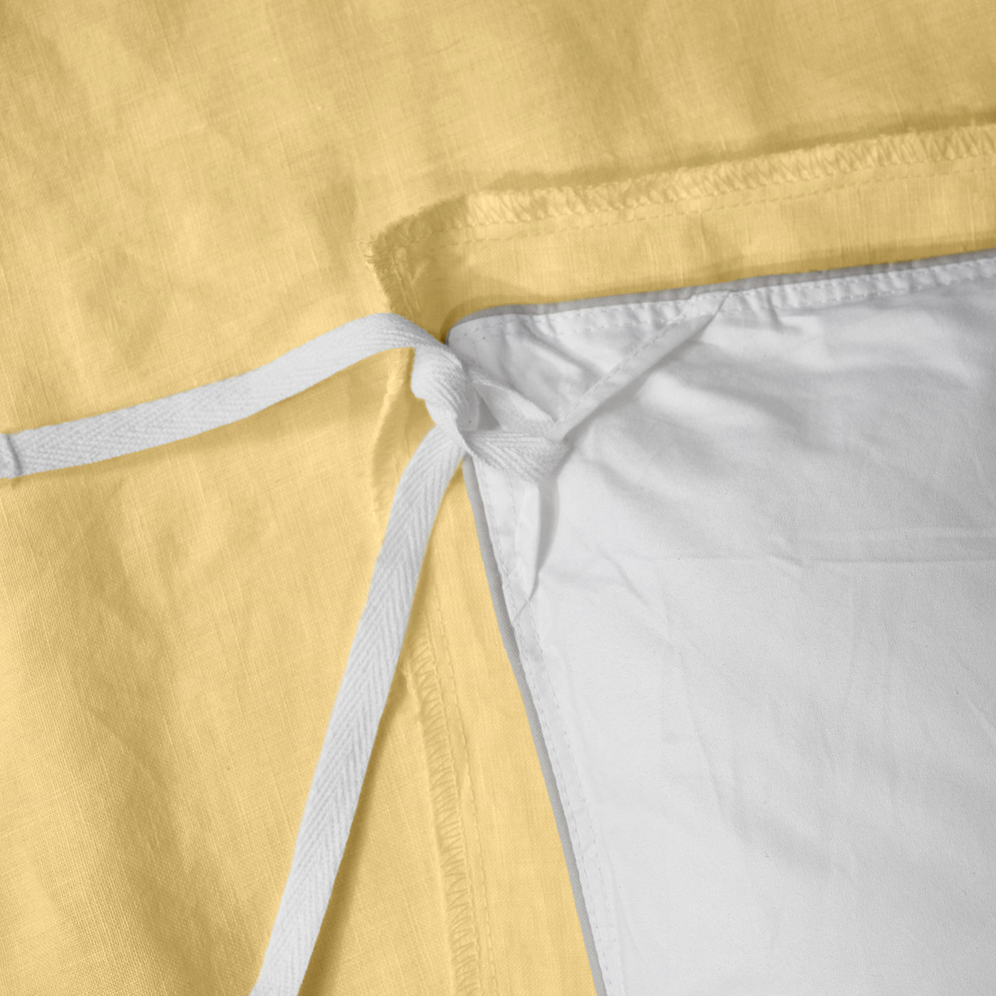 French Flax Linen Quilt Cover in Daisy