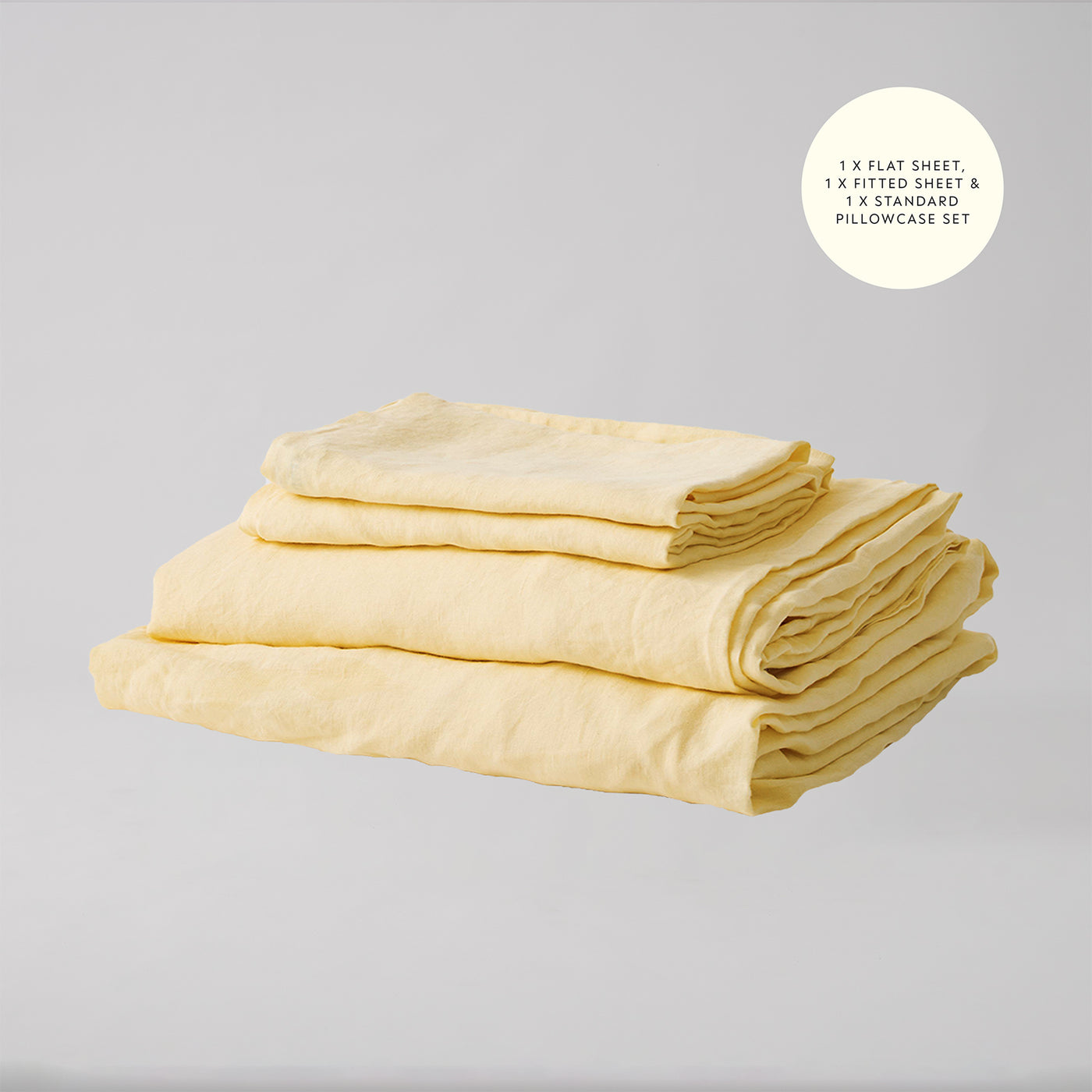 French Flax Linen Sheet Set in Daisy