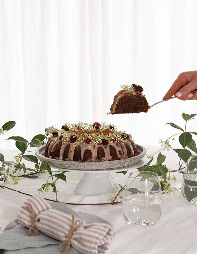 Christmas Gingerbread Bundt Cake with Maple Glaze by @maddytrueman