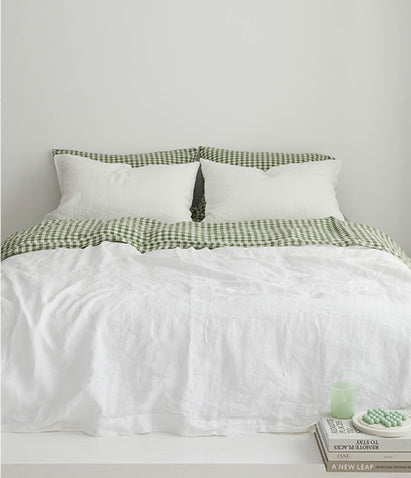 green gingham sheets