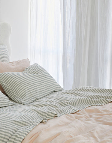 How We Style Striped Sheets | I Love Linen