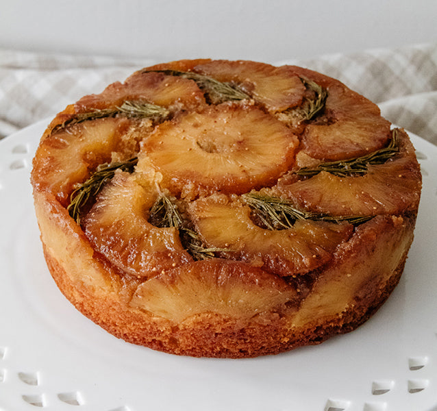 Pineapple and Rosemary Upside Down Cake