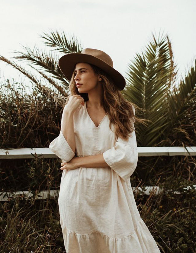 The Stevie Dress in Vintage Ivory