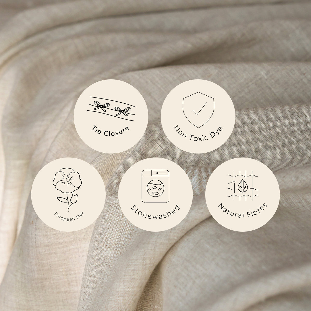French Flax Linen Fitted Sheet in Natural