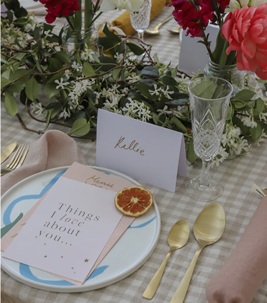 Christmas Table Styling with French linen