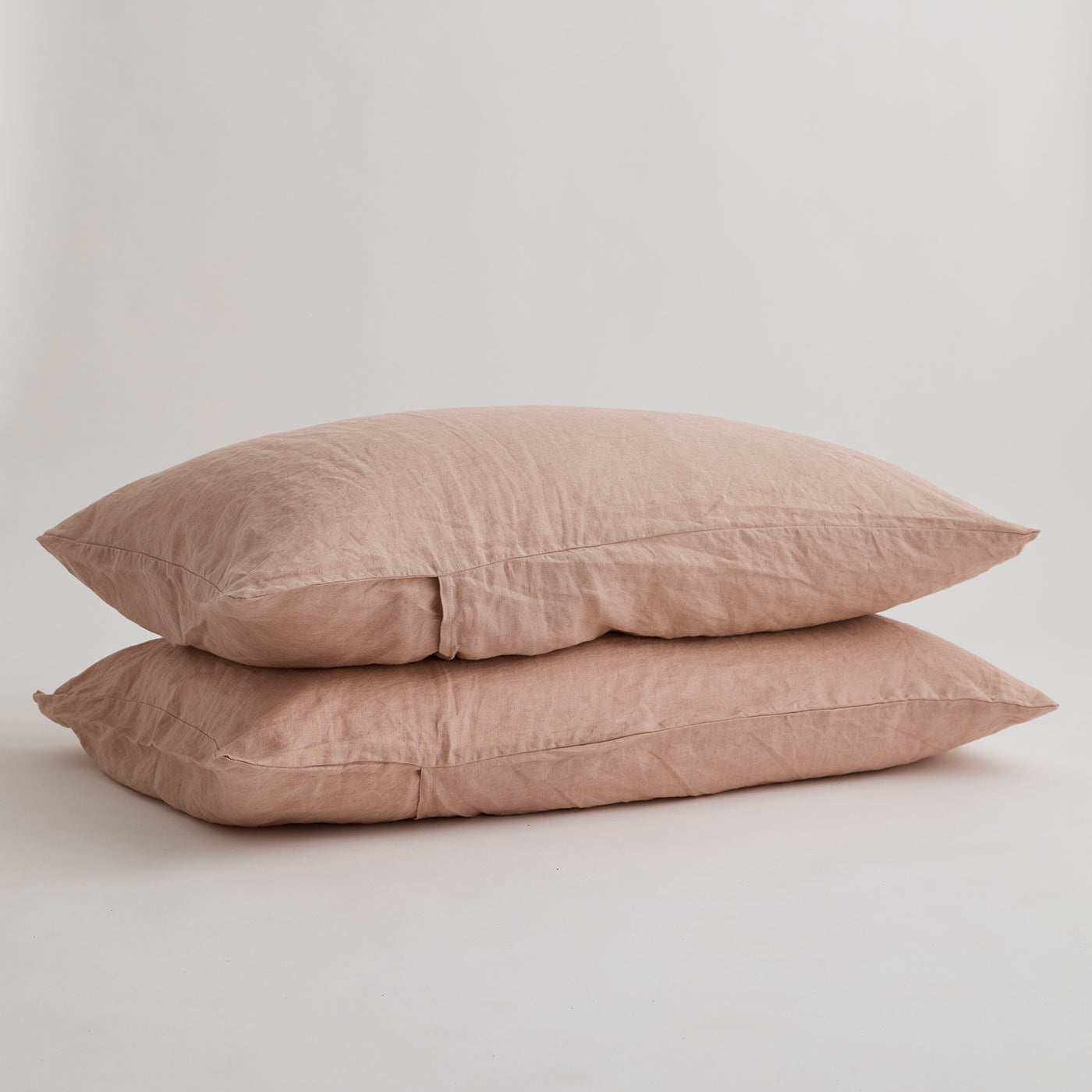 French Flax Linen Pillowcase Set in Clay