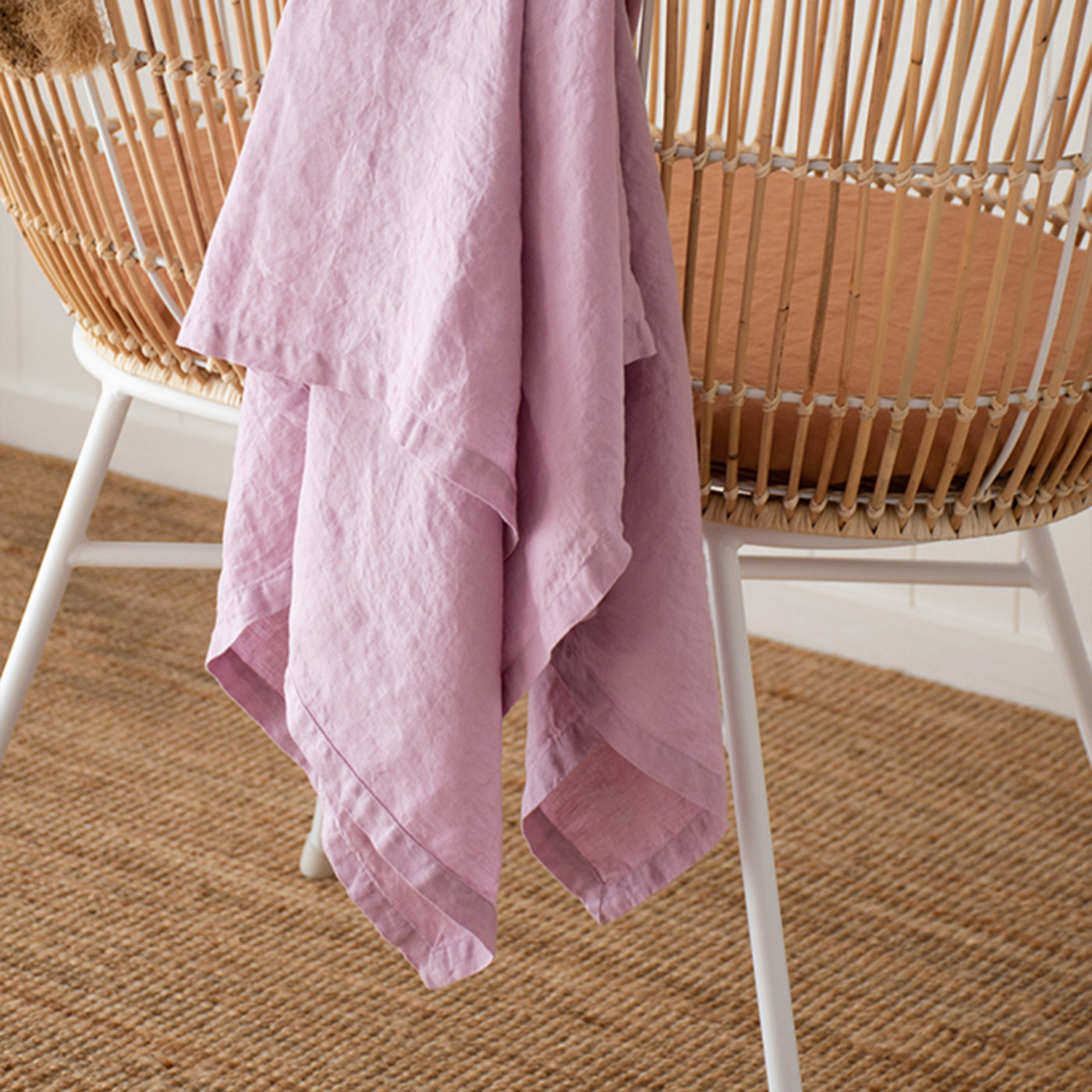 French Flax Linen Swaddle in Lilac