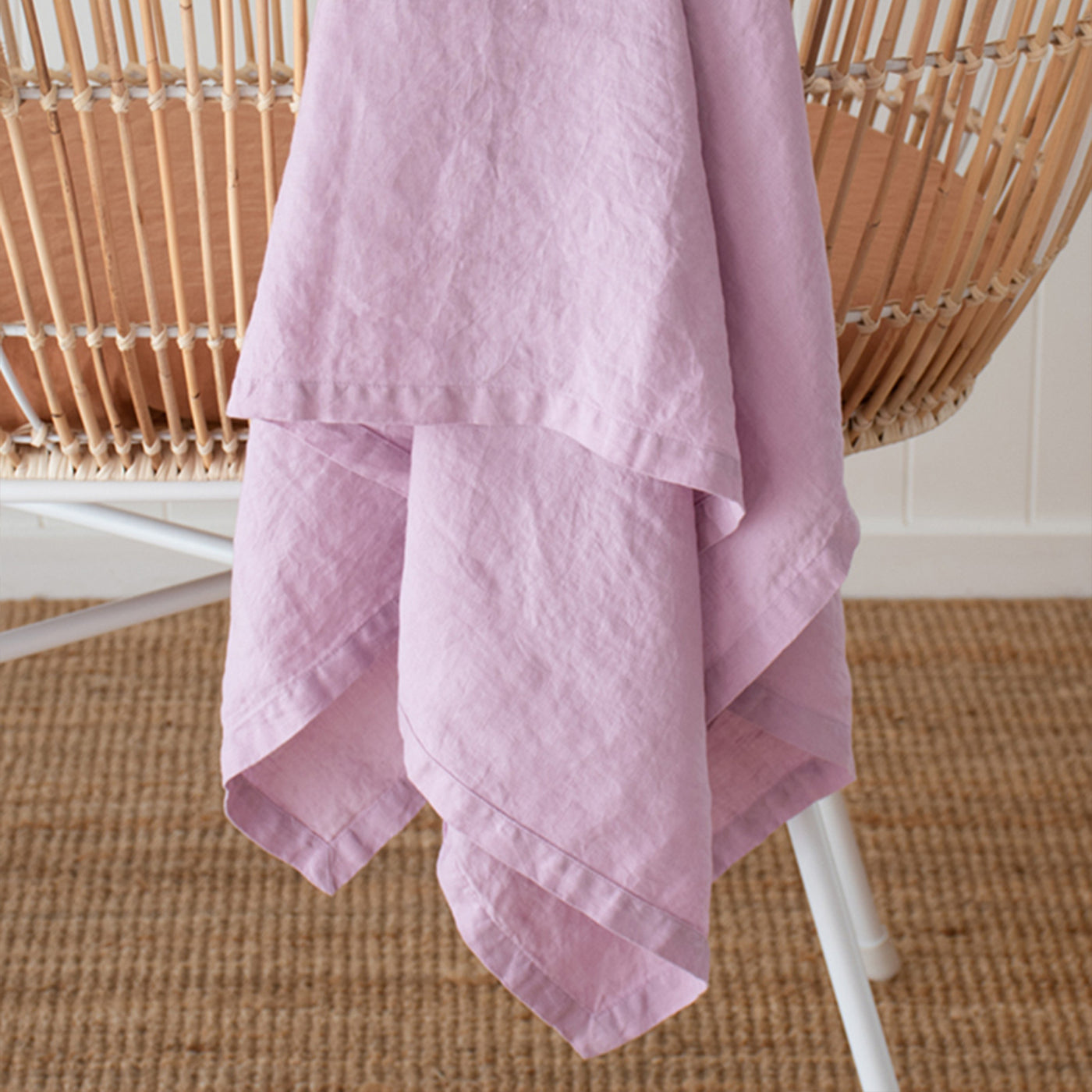 French Flax Linen Swaddle in Lilac