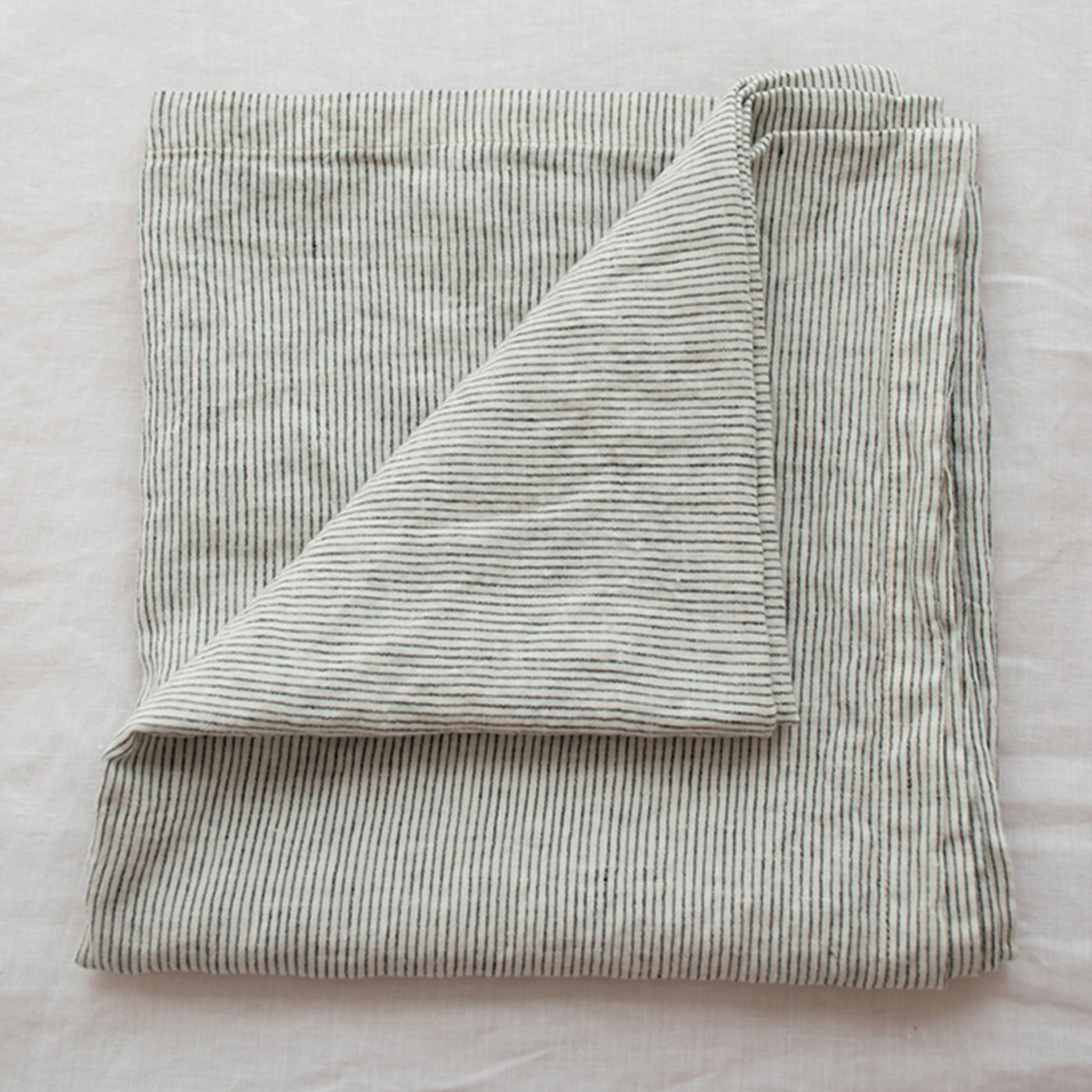 French Flax Linen Swaddle in Pinstripe