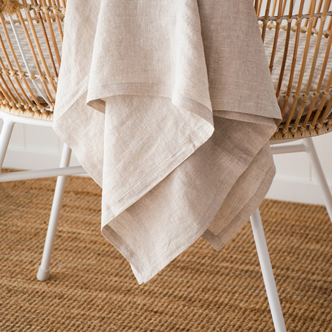 French Flax Linen Swaddle in Natural