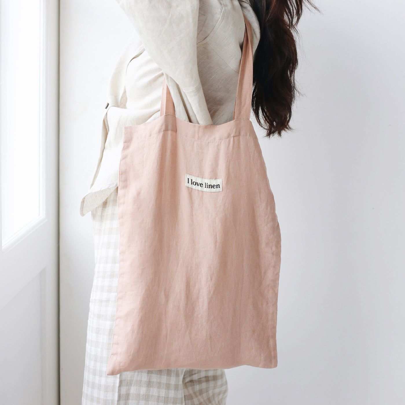 French Flax Linen Market Bag in Clay