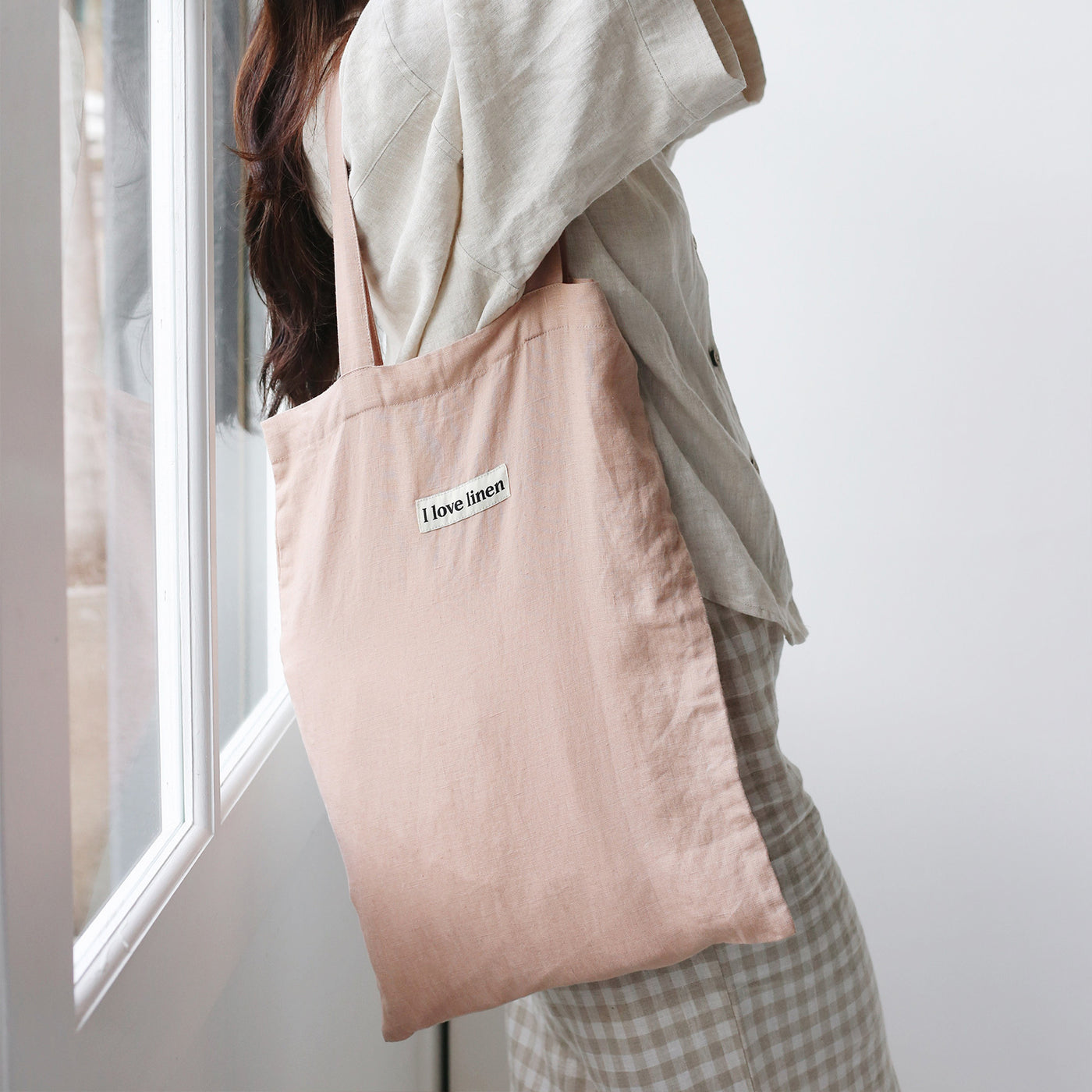 French Flax Linen Market Bag in Clay
