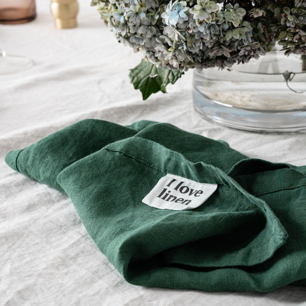 100% French Flax Linen Napkin- Set of 4 White