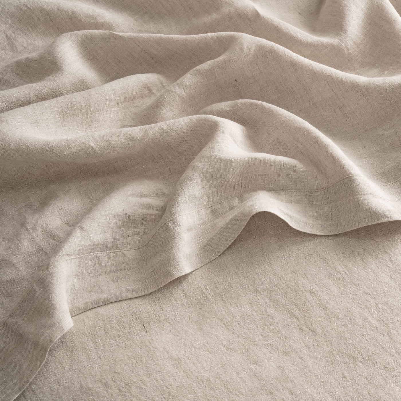 French Flax Linen Flat Sheet in Natural