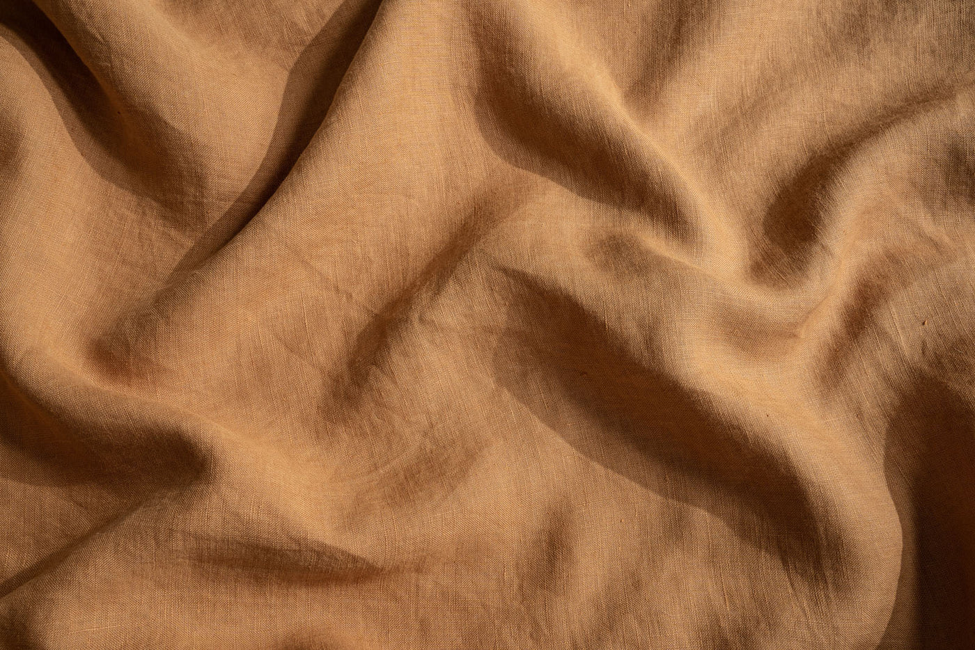 French Flax Linen Swatch in Sandalwood